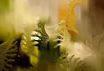 Jungle Lichtjes | Bosbladeren in een abstracte stijl